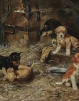 Josef Schmitzberger - Hündin mit vier Welpen