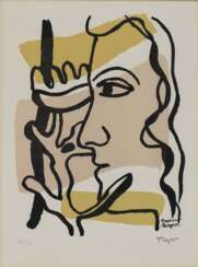 Fernand Léger - Profil à la Fleur. Two Women. 1948 