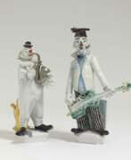 Петер Штранг. Zwei Clowns (Saxophonspieler und Gitarrist) Meissen, Peter Strang, 1987 und 1989 