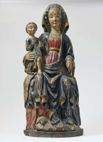 Thronende Maria mit Kind Schweiz, Anfang 15. Jahrhundert - Foto 1