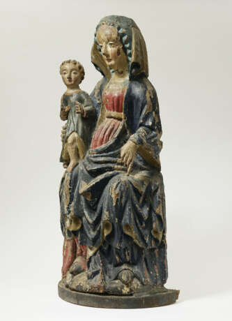 Thronende Maria mit Kind Schweiz, Anfang 15. Jahrhundert - Foto 2