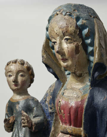 Thronende Maria mit Kind Schweiz, Anfang 15. Jahrhundert - фото 3