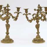 Paar Girandolen, dreiflammig Louis XV-Stil - photo 1