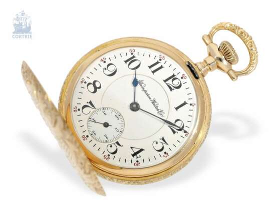 Taschenuhr: amerikanische Prunksavonnette mit Präzisionswerk, "Chronometer" Hampden No. 3278082, ca.1917 - фото 3