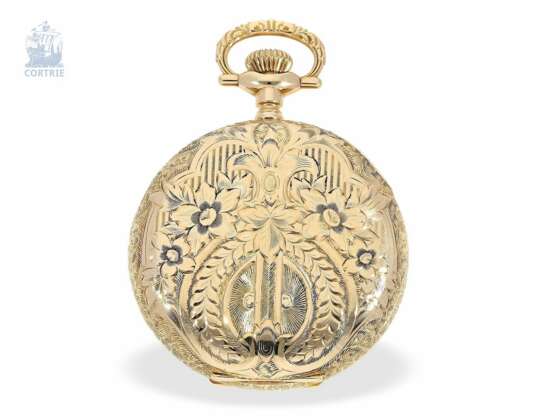 Taschenuhr: amerikanische Prunksavonnette mit Präzisionswerk, "Chronometer" Hampden No. 3278082, ca.1917 - Foto 6
