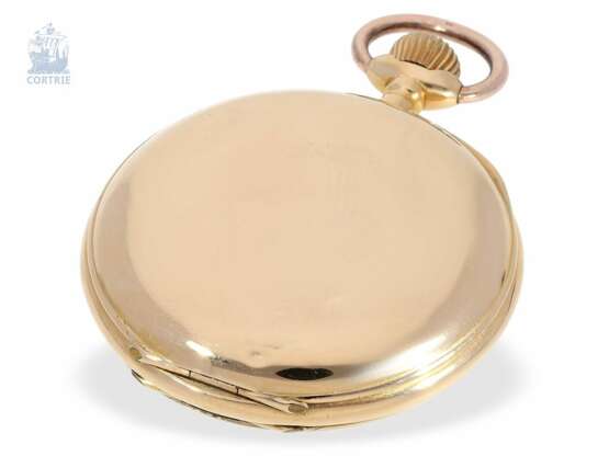 Taschenuhr: großes und schweres rotgoldenes Chronometer mit Wippe, Maurice Woog/Fabrique La Maisonnette, Chronometermacher, La Chaux-de-Fonds, ca.1895 - photo 3
