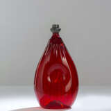 Seltene rubinrote Nabelflasche mit Zinnmontierung - Foto 1