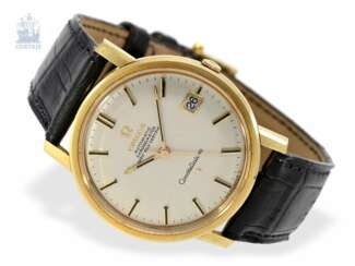 Armbanduhr: feines Omega Constellation Automatikchronometer in 18K Gold, Baujahr 1966, vermutlich nie getragen!