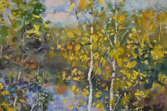 Painting “Autumn walks”, Canvas, Oil paint, Impressionist, Landscape painting, Russia, 2020 - photo 2