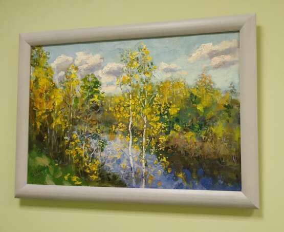 Painting “Autumn walks”, Canvas, Oil paint, Impressionist, Landscape painting, Russia, 2020 - photo 4