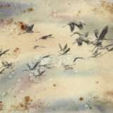 Drawing “Oh, wild geese were flying. Drawing handmade, 2020 Author - Mishareva Natalia”, Paper, Graphite, Realist, Animalistic, 2020 - photo 1