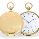 Taschenuhr: hochfeine, große Taschenuhr mit Repetition, 18K Gold, bedeutender Uhrmacher: Houriet & Fils No.8110, um 1810 - фото 4