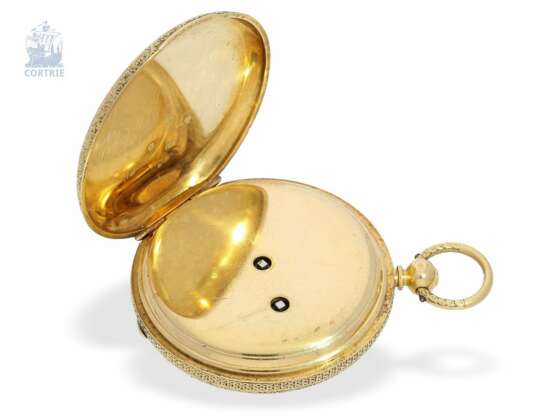 Taschenuhr: exquisite englische Gold/Emaille-Taschenuhr von sehr feiner Qualität, London 1865 - фото 2