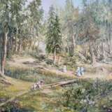 Painting “Walk in the woods”, Canvas, Oil paint, Academism, Landscape painting, 2020 - photo 1