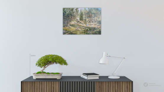Painting “Walk in the woods”, Canvas, Oil paint, Academism, Landscape painting, 2020 - photo 2
