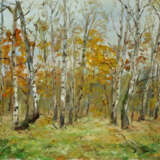 Gemälde „Herbstwald“, Leinwand, Ölfarbe, Realismus, Landschaftsmalerei, 2020 - Foto 1