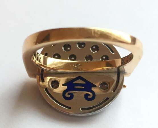 Rosegold-Ring mit Brillanten - photo 3