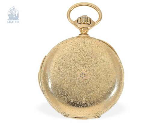 Taschenuhr: prächtige Goldsavonnette mit Repetition, Benjamin Haas Jeune, Genève, Besançon, Paris, No. 15415, um 1880 - фото 3