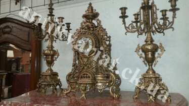 Fireplace set with candelabrum ,