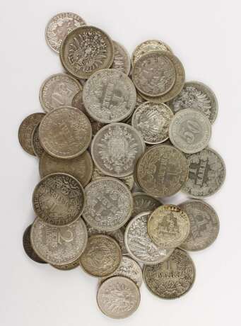 Konvolut von 46 Kleinmünzen Silber: - Foto 1