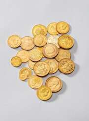 Konvolut von 23 Goldmünzen