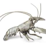 A SILVERED-METAL MODEL OF A LOBSTER - photo 5