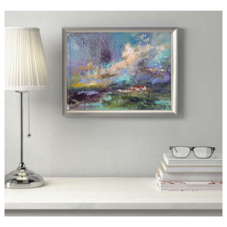 Painting “Cloudу”, Canvas, Oil paint, Expressionist, Landscape painting, 2020 - photo 2
