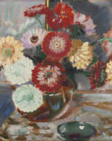 Natura Viva - vaso di dalie colorate 1951