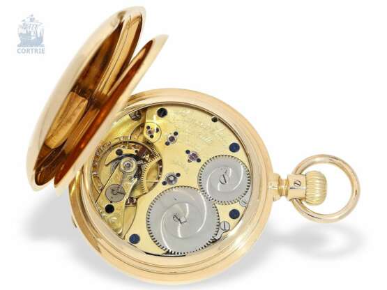 Taschenuhr: schweres hochfeines A. Lange & Söhne Ankerchronometer mit Patentrücker, Glashütte 1883, mit Stammbuchauszug - Foto 4