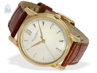 Armbanduhr: seltene, große goldene IWC mit Zentralsekunde und "Fancy Lugs", Schaffhausen 1951