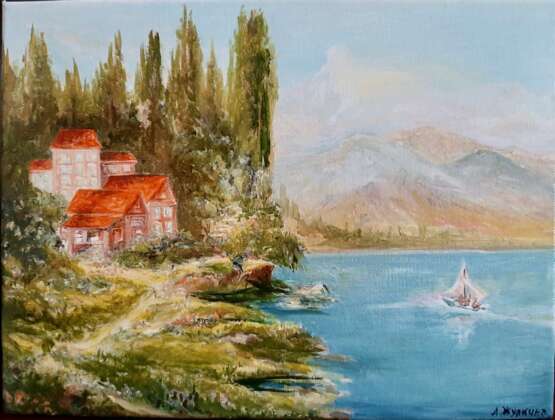 Painting “Dreams of Maggiore”, Canvas, Oil paint, Academism, Landscape painting, 2020 - photo 1
