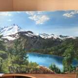 Design Painting, Painting “Mountain landscape”, Cardboard, Oil paint, Realist, Landscape painting, 2019 - photo 1