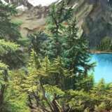 Design Painting, Painting “Mountain landscape”, Cardboard, Oil paint, Realist, Landscape painting, 2019 - photo 2