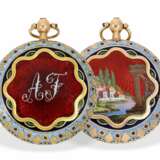 Taschenuhr: Rarität, Gold/Emaille-Damensavonnette für den osmanischen Markt, hervorragende Qualität, Leroy Paris, Eleve de Breguet No.1025, ca.1810 - Foto 4
