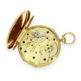 Taschenuhr: exquisite, super flache Gold/Emaille-Taschenuhr Vacheron Geneve, um 1835, eine der frühesten Uhren der weltberühmten Firma, No.686 - photo 4