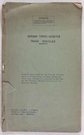 German Three-Quarter Track Vehicles. - Foto 1