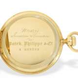 Taschenuhr: hochfeine und frühe Gold/Emaille-Taschenuhr mit frühem Kronenaufzug, Patek Philippe & Co, à Genève, 'Invention & Exécution', No.13781, ca.1858 - фото 3