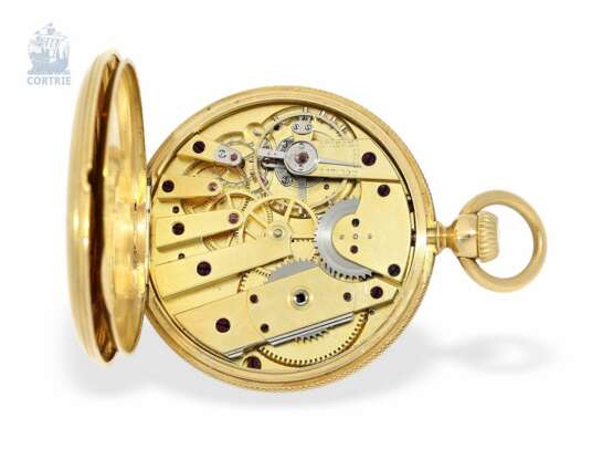 Taschenuhr: hochfeine und frühe Gold/Emaille-Taschenuhr mit frühem Kronenaufzug, Patek Philippe & Co, à Genève, 'Invention & Exécution', No.13781, ca.1858 - photo 4