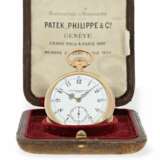 Taschenuhr: hochfeine und rare Patek Philippe Taschenuhr mit seltener 5-Minuten-Repetition und Box, No.90778, Genf ca.1892 - photo 1