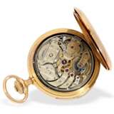 Taschenuhr: prächtige roségoldene Patek Philippe Savonnette mit Repetition, Spitzenqualität, geliefert an den Chronometermacher Rodanet in Paris, um 1894 - Foto 3