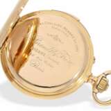 Taschenuhr: hochkomplizierte und sehr rare Goldsavonnette mit Minutenrepetition-Carillon, Louis Brandt Frères/Audemars Frères für den russischen Markt, ca. 1890 - Foto 5