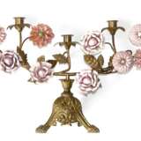 Tischleuchter mit Porzellanblüten - Foto 1
