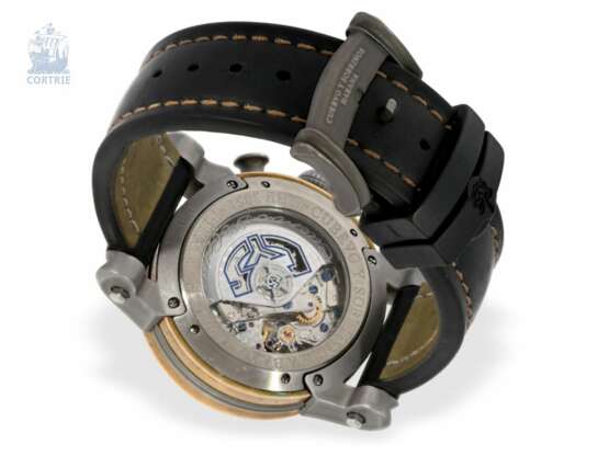 Armbanduhr: großer, außergewöhnlicher limitierter Chronograph, Cuervo y Sobrinos "Pirata", Ref. 3051.5 RLE mit Box & Papieren von 2011 - photo 4