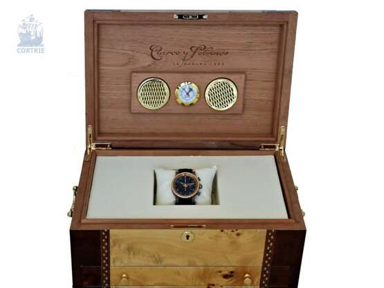 Armbanduhr: großer, außergewöhnlicher limitierter Chronograph, Cuervo y Sobrinos "Pirata", Ref. 3051.5 RLE mit Box & Papieren von 2011 - Foto 10