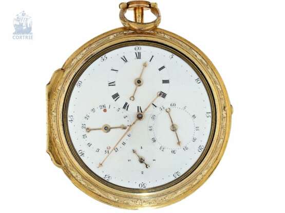 Taschenuhr: bedeutende und extrem seltene astronomische Karossenuhr, gefertigt für den chinesischen Markt, William Carpenter London No.4053, ca. 1780 - Foto 1