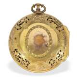 Taschenuhr: prächtige Doppelgehäuse Karossenuhr mit "Grande Sonnerie"-Viertelstundenselbstschlag und Zentralsekunde, Benjamin Ward London No.1202 um 1780, gefertigt für den chinesischen Markt - photo 3