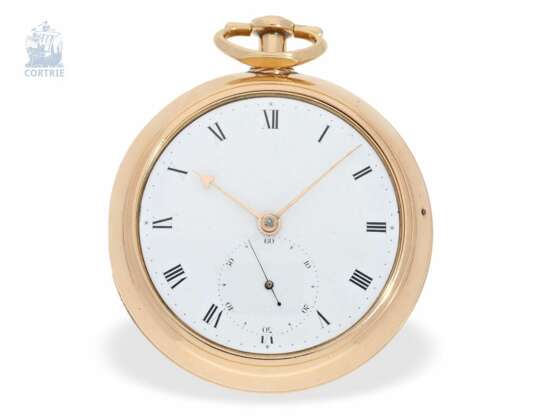 Taschenuhr: frühes, hochinteressantes irisches Taschenchronometer, James Scott Dublin No.276, "Longitudinal Watchmaker", 1806-1820 - фото 7