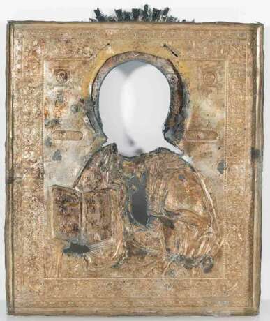 Christus Pantokrator mit vergoldetem Silberoklad - Foto 5