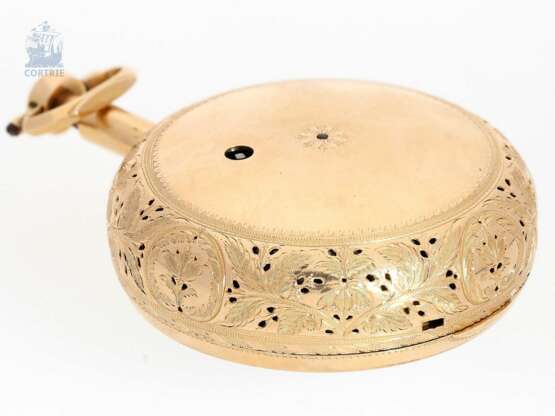 Taschenuhr: bedeutende und große Gold/Emaille-Doppelgehäuse-Spindeluhr mit Repetition, George Prior London No. 14037, gefertigt für den osmanischen Markt, um 1810 - photo 6