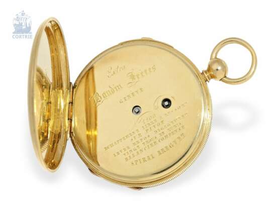 Taschenuhr: frühes Taschenchronometer der "Extra"- Klasse mit Minutenrepetition, Baudin Freres Geneve No.1100, ca.1840 - фото 4